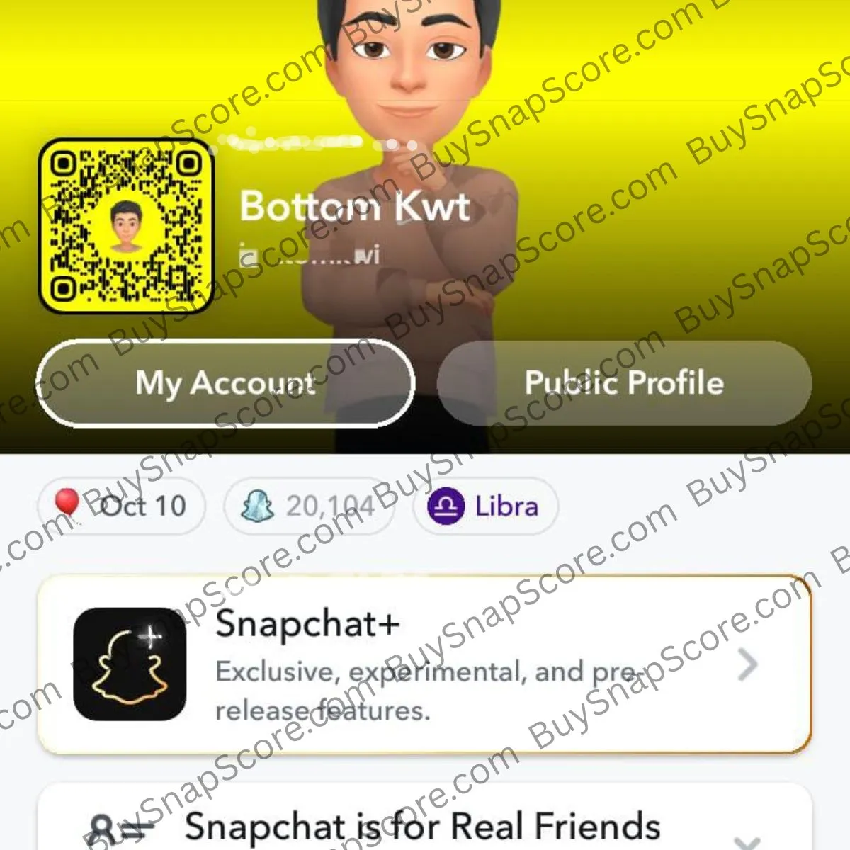 Bottom Received 20,000 Snap Score with organic snapchat score promotion