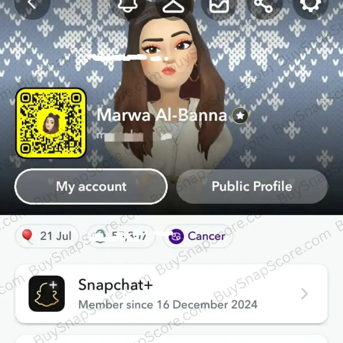 50000 Snap Score boosting package
