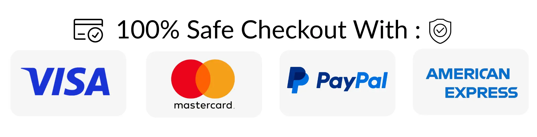 Secure Checkout - 100% Privacy, 14-Day Guarantee, Accepts VISA, Mastercard, PayPal, American Express
